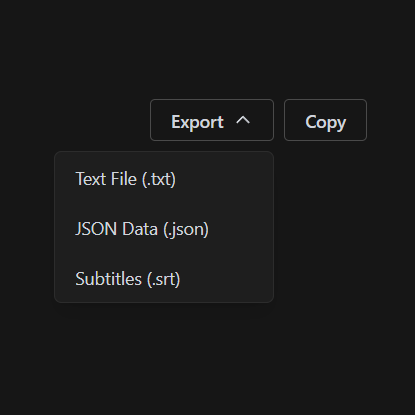 Batch export transcripts